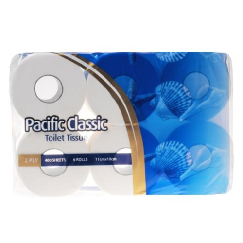 PH CLASSIC UNWRAPPED TOILET ROLLS 2ply 400s 6rolls/8pk