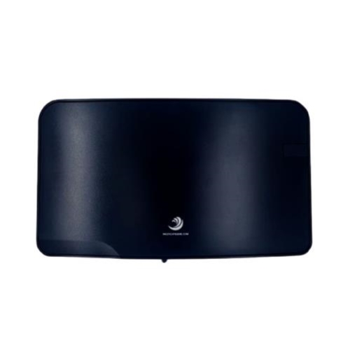 QUARTZ DOUBLE MIDI TOILET ROLL DISPENSER BLACK