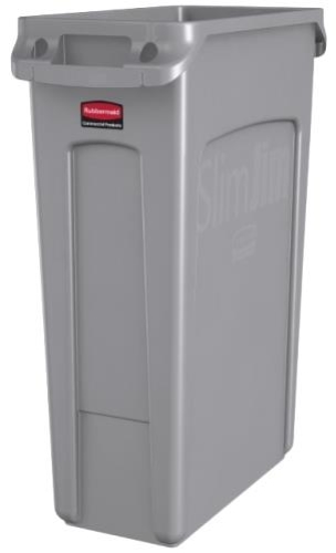 RUBBERMAID SLIM JIM CONTAINER WITH VENTING CHANNELS 87L GRAY