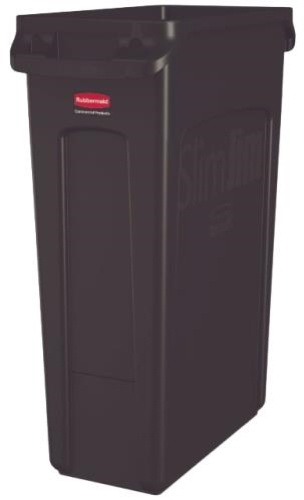 RUBBERMAID SLIM JIM CONTAINER WITH VENTING CHANNELS 87L BLK