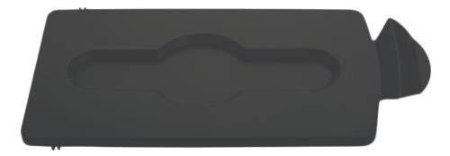 RUBBERMAID SLIM JIM RECYCLING STATION CLOSED WASTE LID BLACK
