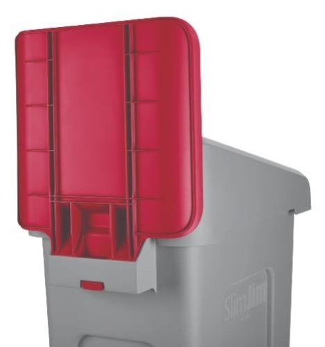 RUBBERMAID SLIM JIM RECYCLING STATION BILLBOARD RED