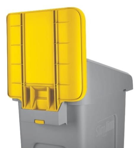 RUBBERMAID SLIM JIM RECYCLING STATION BILLBOARD YELLOW