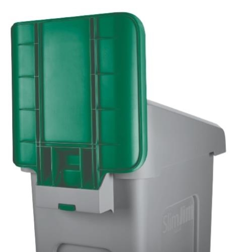 RUBBERMAID SLIM JIM RECYCLING STATION BILLBOARD GREEN