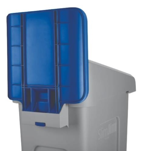 RUBBERMAID SLIM JIM RECYCLING STATION BILLBOARD BLUE