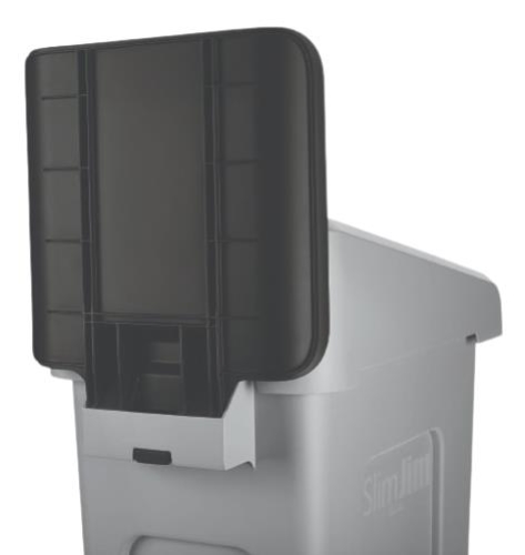 RUBBERMAID SLIM JIM RECYCLING STATION BILLBOARD BLACK