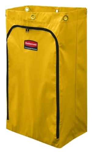 RUBBERMAID JANITORIAL CLEANING CART VINYL BAG 90L YELLOW