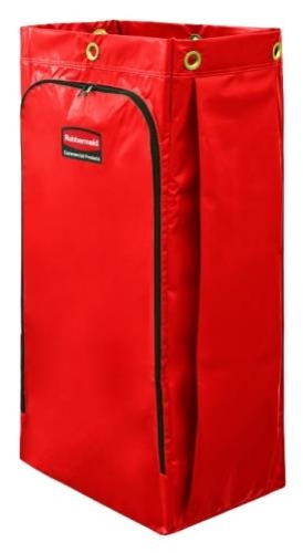 RUBBERMAID JANITORIAL CLEANING CART VINYL BAG 128L RED