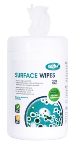 SORB-X CLINICAL SURFACE WIPES 200cn