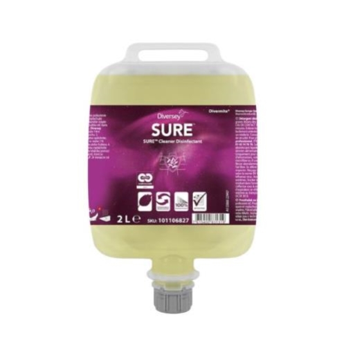 DIVERSEY SURE BIO CLEANER DISENFECTANT 2L (Plant Based)