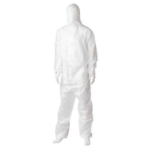 SMS COVERALL 5/6 WHITE 50GSM BREATHABLE X/LARGE