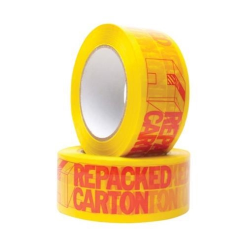 MP MESSAGE TAPE *REPACKED CARTON* YELLOW/RED 48mmX100m ROLL