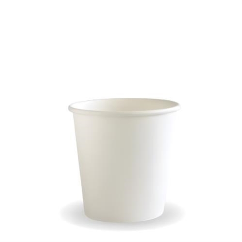BIOPAK WHITE 4oz AQUEOUS SINGLE WALL CUP 2000ctn