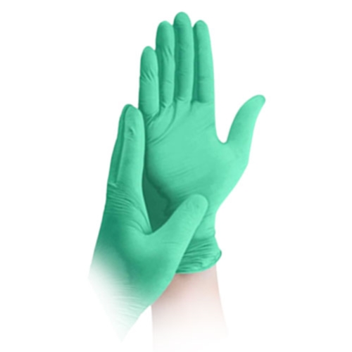 NITRILE GREEN BIODEGRADABLE P/F GLOVE LARGE 100pk