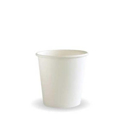 BIOPAK WHITE 4oz AQUEOUS SINGLE WALL CUP 2000ctn