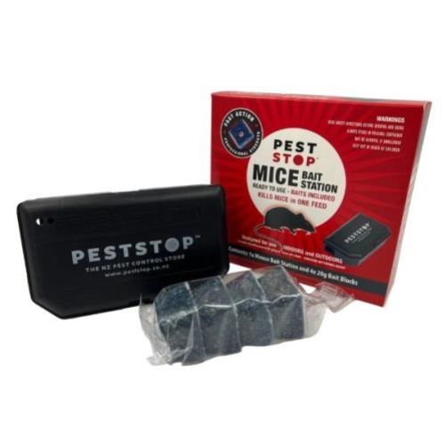 PESTSTOP MICE BAIT STATION WITH 4PC BAIT BLOCKS