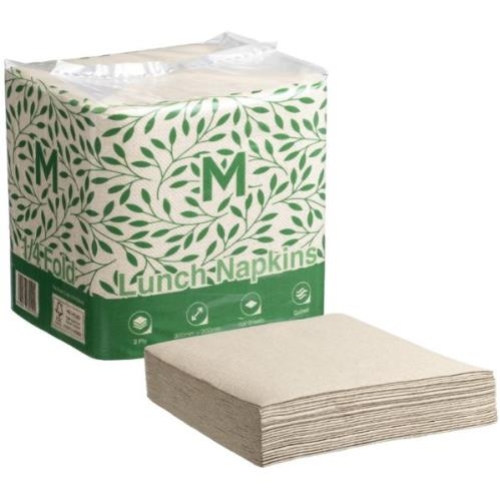 M-SERIES LUNCHEON NAPKINS 1Ply KRAFT 1/4 FOLD 3000Ctn