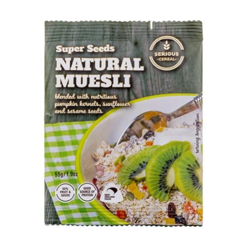 HP SERIOUS CEREALS NATURAL MUESLI 55g x 48ctn