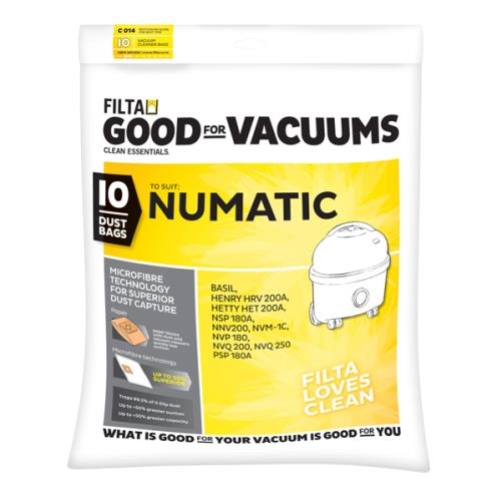 FILTA VAC BAGS NUMATIC 60092/C014 10pk